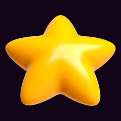 Star 3D Yellow Inflated
