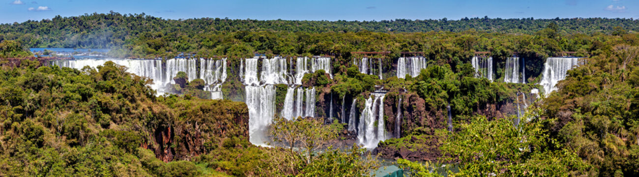 The Iguazu Waterfalls between Argentina and Brazil