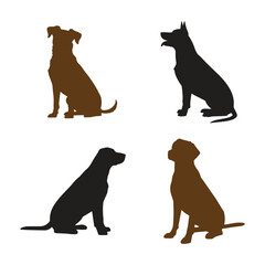Stylized dog illustration with vibrant color palette and clean vector lines