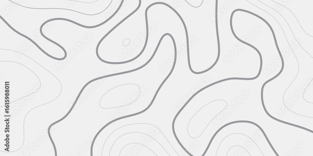 Poster modern seamless pattern of topographic lines in black shades of white creating an abstract design el