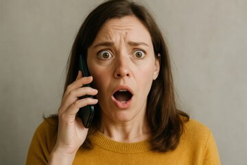 Startled by a surprising phone call