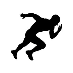 Fototapeta premium silhouette of a man running