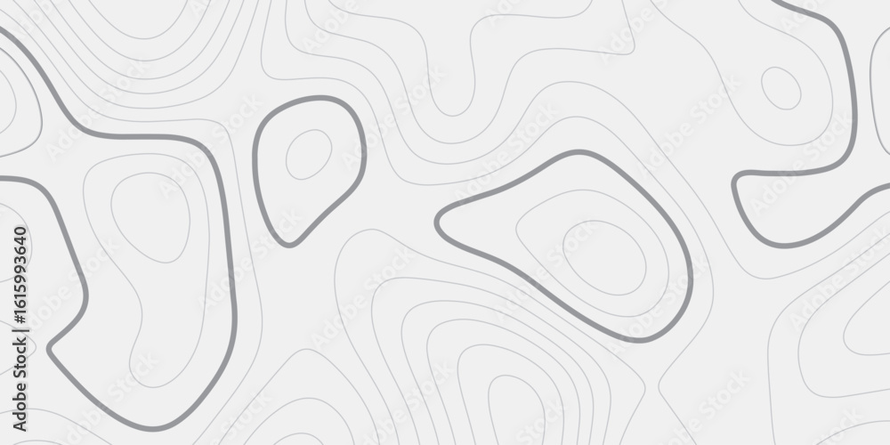 Poster modern seamless pattern of topographic lines in black shades of white creating an abstract design el