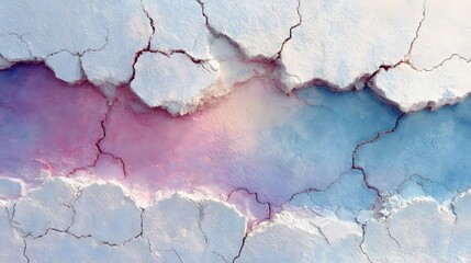 Obraz premium Detailed texture of cracked, colored earth.