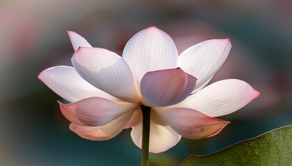 delicate lotus flower with soft rounded petals