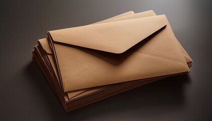 two brown envelopes neatly stacked on top of each other in a simple yet intriguing composition
