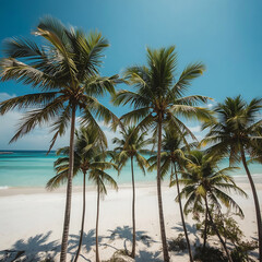 palm tree on a tropical beach