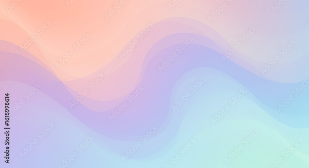 Aufkleber abstract pastel gradient background with soft, wavy color transitions. serene and fluid design in pe