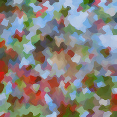 Colorful patched abstract background. Stain effect and camouflage. Spotted backdrop.