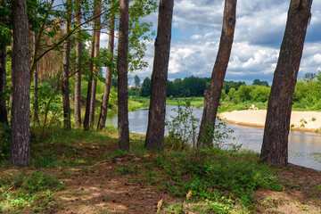 Piękno letniego dnia w Dolinie Narwi, Podlasie, Polska