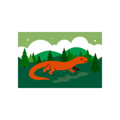 illustration of a cartoon dragon