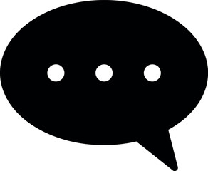 Fototapeta premium Black speech bubble icon with ellipsis