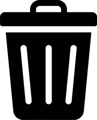 Black trash can icon
