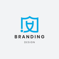 Branding identity corporate business "V"logo template