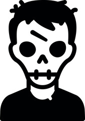 Spooky zombie icon