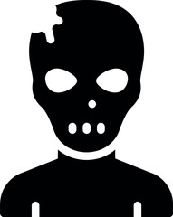 Zombie silhouette icon