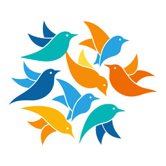 vector illustration of an abstract bird