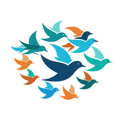 Obraz premium vector illustration of an abstract bird