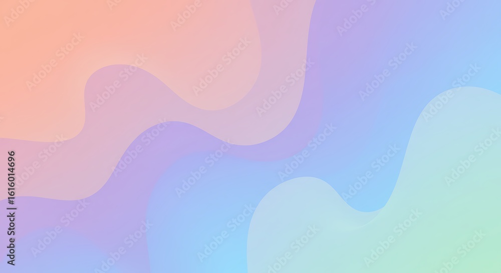 Aufkleber abstract pastel gradient background with fluid waves for digital design and art