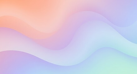 Fototapeta premium Abstract pastel gradient wave background, a modern conceptual design for websites, presentations, and creative projects.