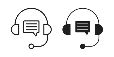 Online support icon for social media, app, and web design. Vector illustration.