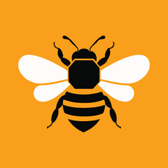 bee flat vector illustration Ai Generated