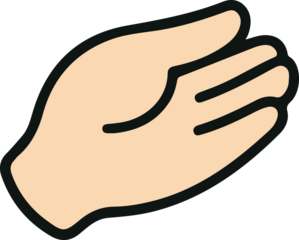 Cartoon hand gesture icon set – various finger signs, emotions, communication symbols, Korean style