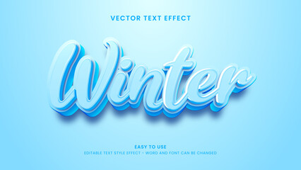 winter editable text effect