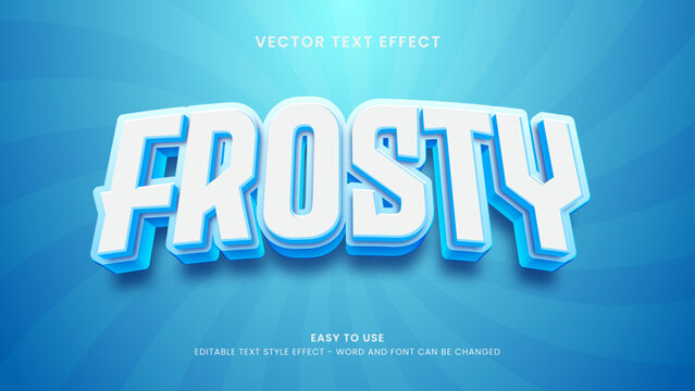 frosty editable text effect