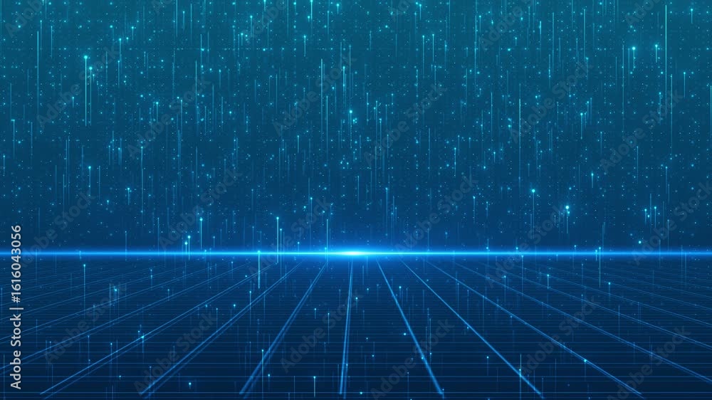 Aufkleber digital cyberspace particles data network connections. glowing grid, big data, cyberspace glitter pa