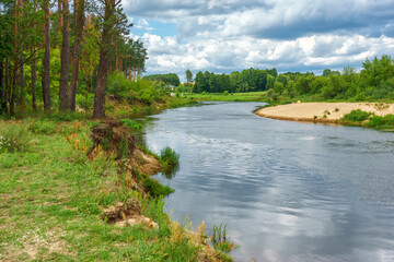 Piękno letniego dnia w Dolinie Narwi, Podlasie, Polska