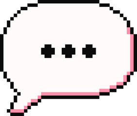 pixel illustration of speech bubble