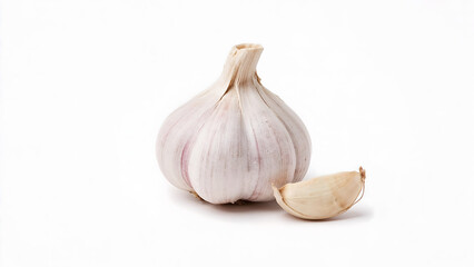Obraz premium Fresh Garlic Clove and Bulb