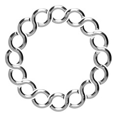 Chrome metalic y2k element