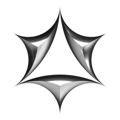 Chrome metalic y2k element