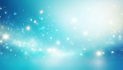 magical winter sparkle background with glowing white stars and soft blue gradient for holiday design or greeting card

