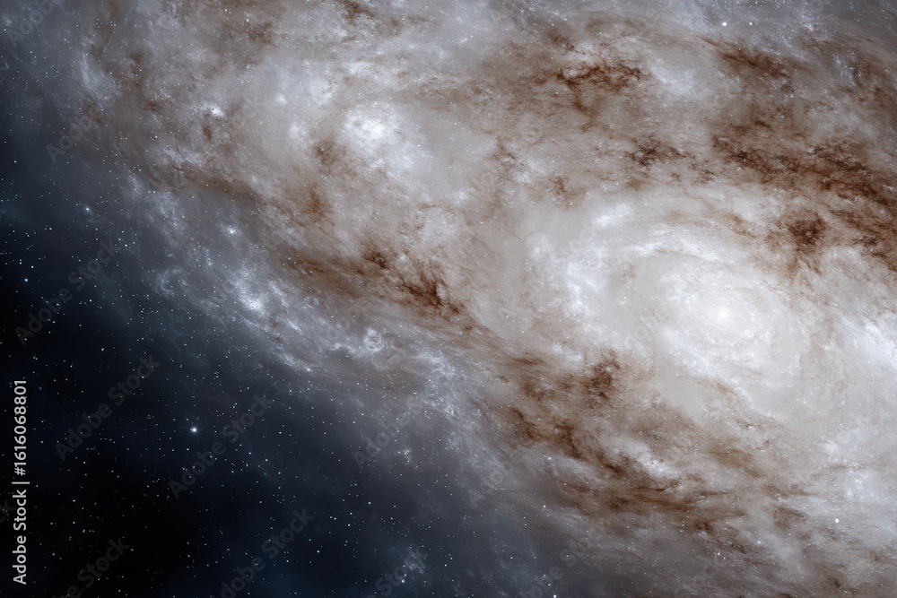 Poster stunning cosmic dance of celestial bodies swirling through the vast universe showcasing intricate fo