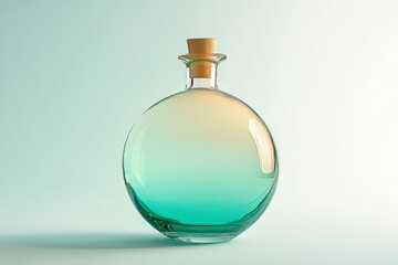 Glass bottle with a gradient color.