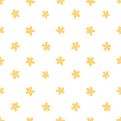 seamless floral pattern with yellow flowers