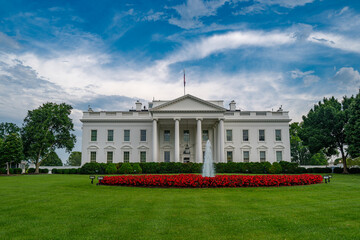 White House in Washington DC. White House during election season. US government. American...