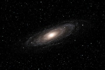 Captivating view of a distant galaxy glowing in the cosmic expanse revealing intricate spirals of stars and dust amidst a backdrop of infinite darkness igniting imagination and wonder