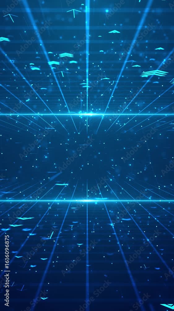 Poster glowing blue digital abstract background electronic design rectangles futuristic theme, futuristic m