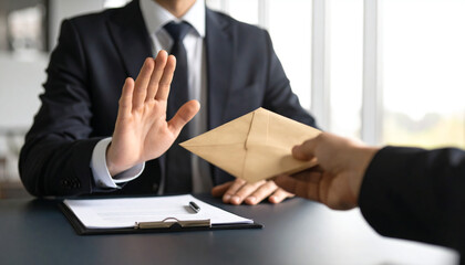 A public official refused to give an envelope