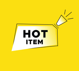 hot item, vector element for banner template or advertising announce.