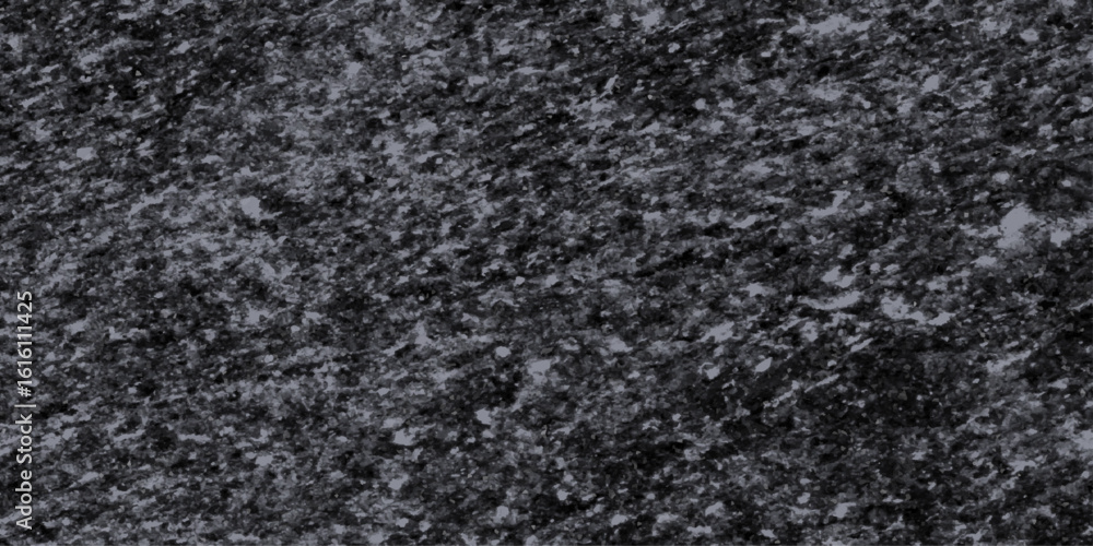 Poster Abstract 3d rendering of triangulated surface. Low Poly Style / triangular shape black and white. Black background.3D Illustration - Black low poly texture	