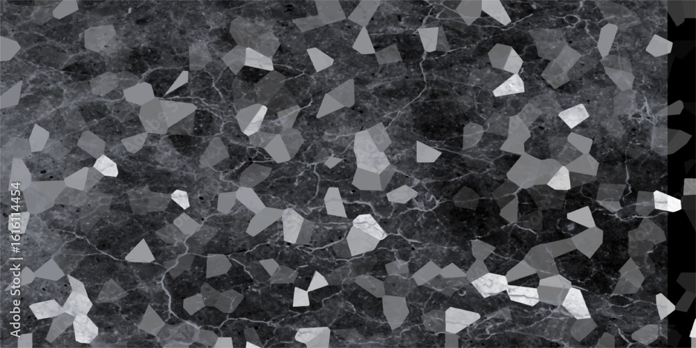 Aufkleber abstract 3d rendering of triangulated surface. low poly style / triangular shape black and white. bl