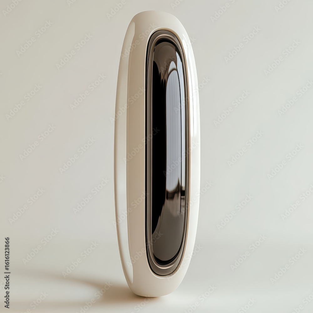 Poster abstract design element with a smooth, oval form.