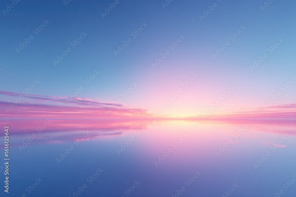Poster capture minimalistic scene where abstract ethereal boundaries blur into harmonious soft transition