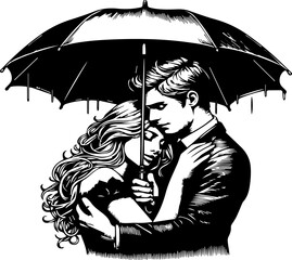 young woman with umbrella 