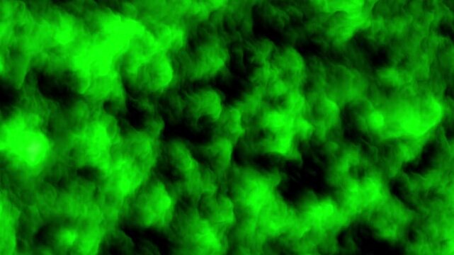 Fiery green smoke clouds background, Abstract hellfire and inferno texture